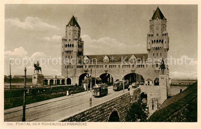Strassenbahn Tramway-- Portal Der Hohenzollerbrücke