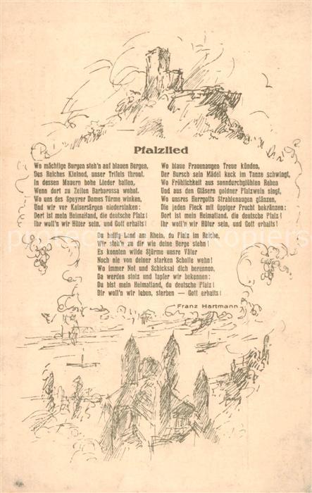 Liederkarte Pfalzlied