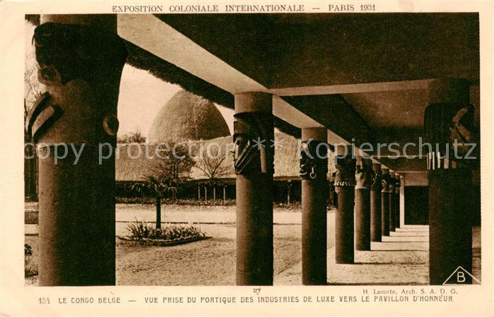 Exposition Coloniale Internationale Paris 1931 Le Congo Belge Pavilon D Honneur