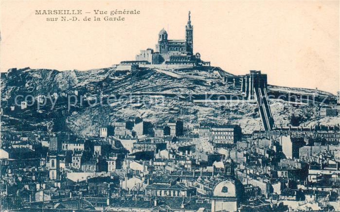 Marseille 13 Vue Genevale sur N.D. Garde