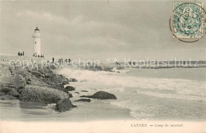 Leuchtturm Lighthouse Faro Phare Cannes Coup mistral