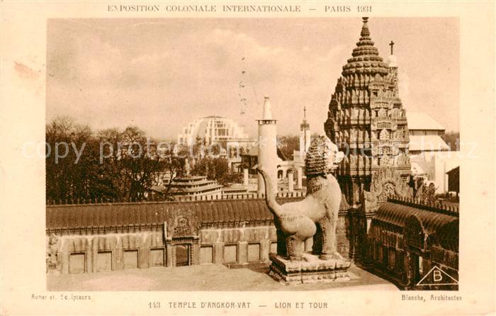 Exposition Coloniale Internationale Paris 1931 Temple Dangkor Vat