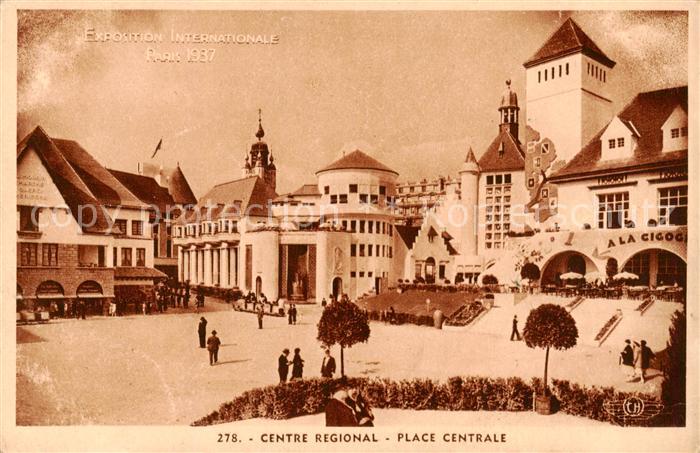 Exposition Internationale Paris 1937 Centre Regional Place Centrale