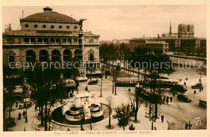 Strassenbahn Tramway-- Paris Place Chatelet