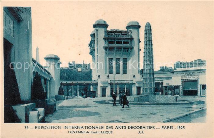 Exposition Arts Decoratifs Paris 1925 Fontaine Lalique