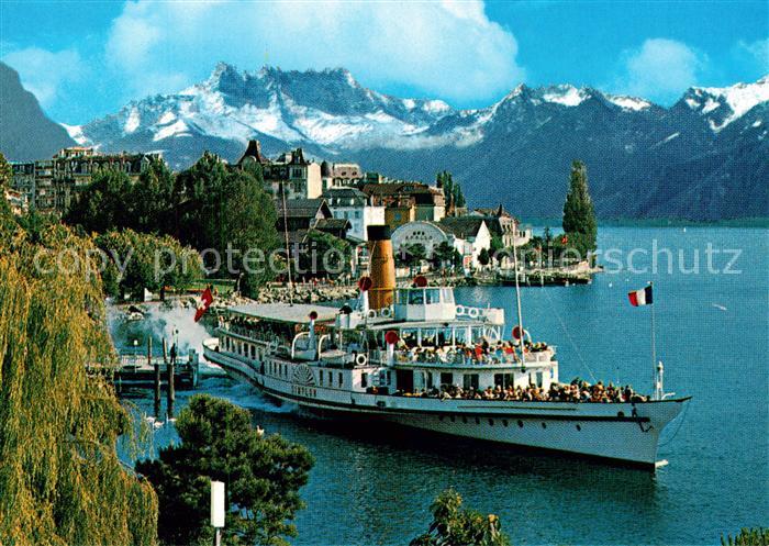 Dampfer Seitenrad Montreux