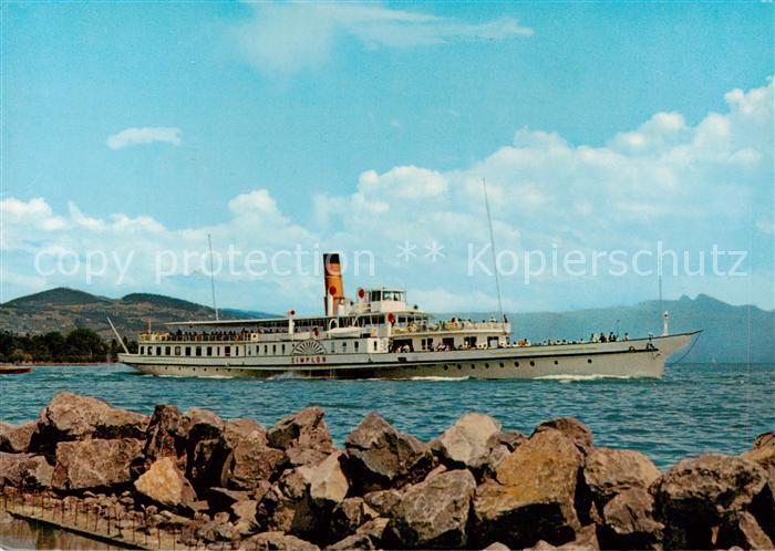 Dampfer Seitenrad M.S. Simplon Lousane