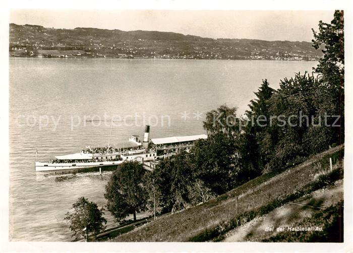 Dampfer Seitenrad Bei der Halbinsel Au