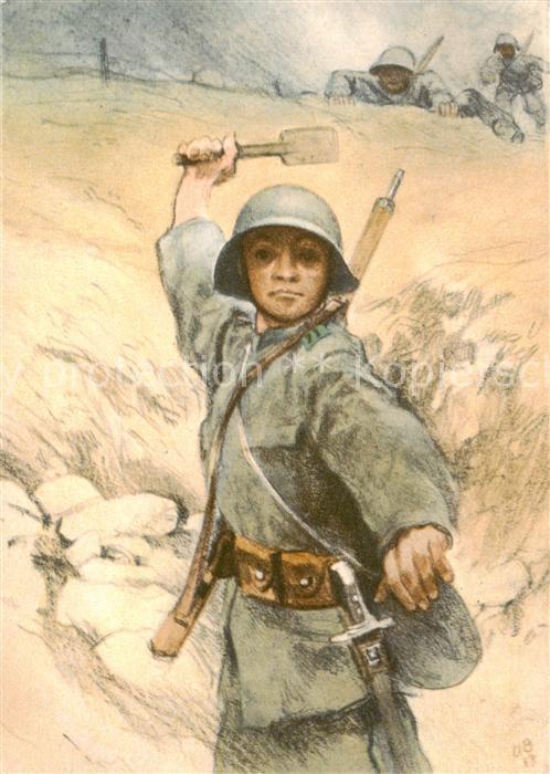 Militaria Schweiz Soldat Handgranate