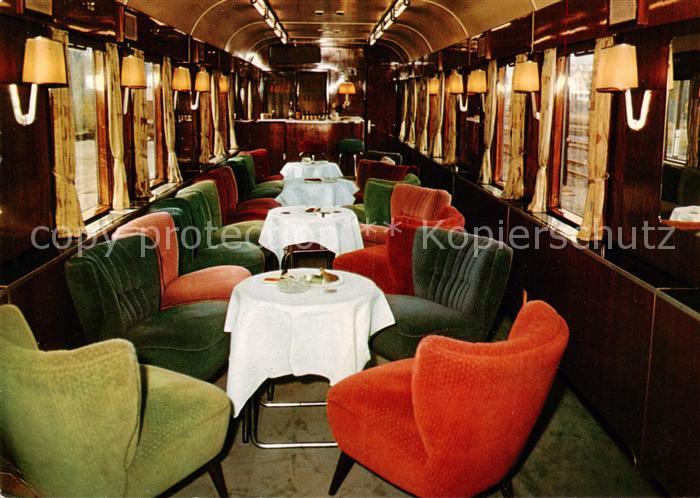 Eisenbahn Railway Chemin de Fer Geselschaftswagen 10 832 DB Innenaufnahme