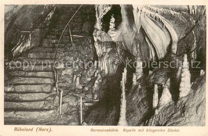 Ruebeland Harz Hermannshoehle Kapelle mit klingenden Saeulen