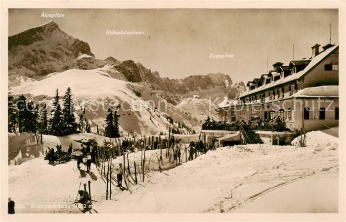 Kreuzeck Garmisch-Partenkirchen Kreuzeckhaus Alpenspitze Hoelentalspitzen Zugspi