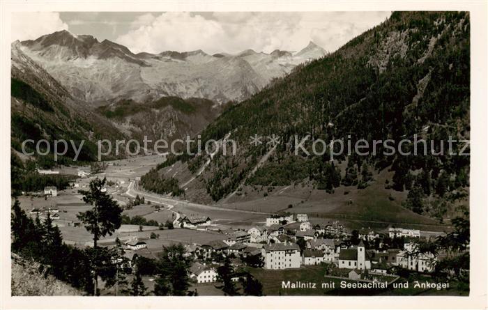 Mallnitz Tauernbahn Kaernten AT mit Seebachtal und Ankogel