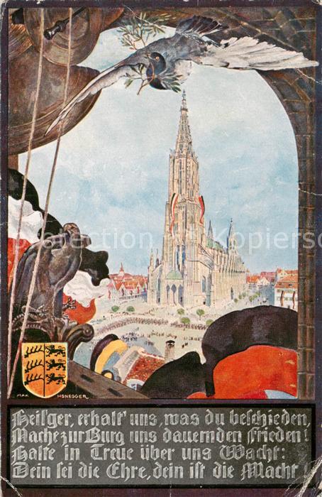 Ulm  Donau Ulmer Muenster Kuenstlerkarte