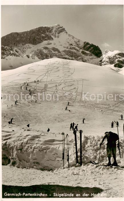 GARMISCH-PARTENKIRCHEN Bayern Skigelaende an der Hochalm