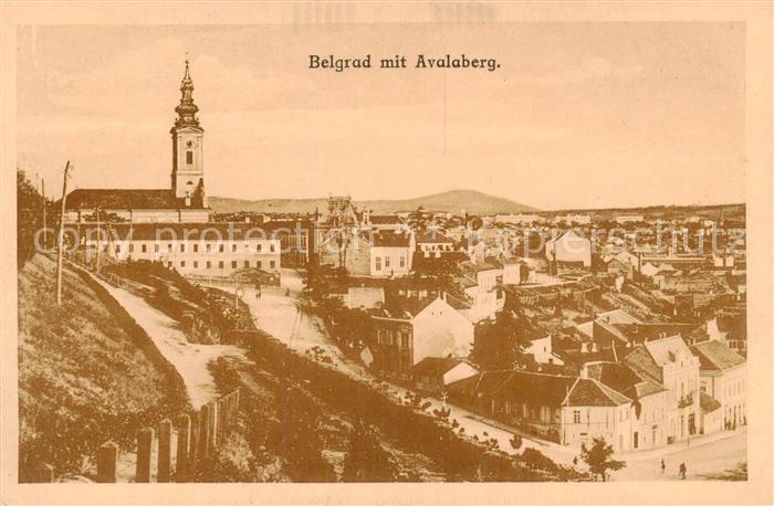 Belgrad Belgrade Serbija Panorama mit Avalaberg