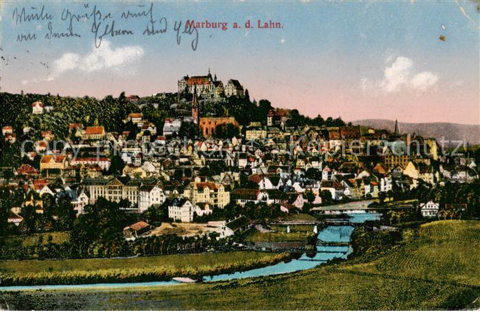 Marburg Lahn Panorama mit Schloss