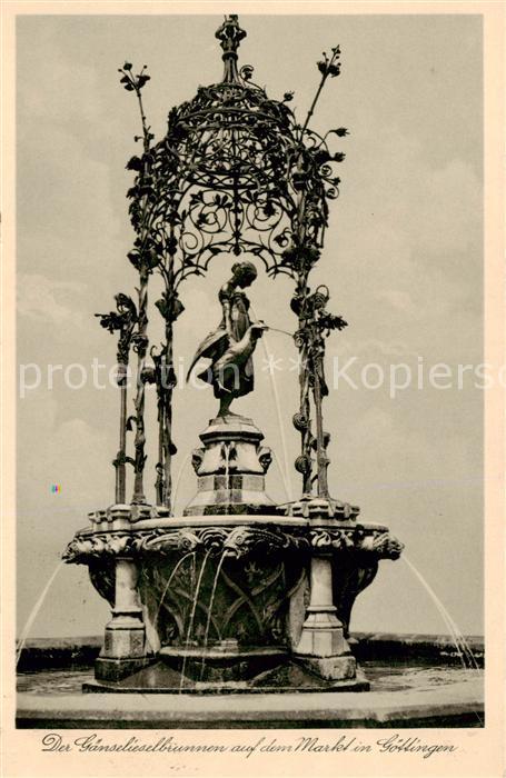 Goettingen  Niedersachsen Der Gaenselieselbrunnen