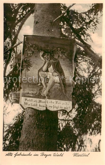 Bayerischer Wald Alte Gebraeuche im Bayer Wald Marterl