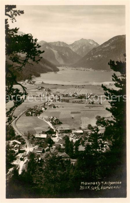 Maurach Achensee TiroL AT Panorama mit Karwendel