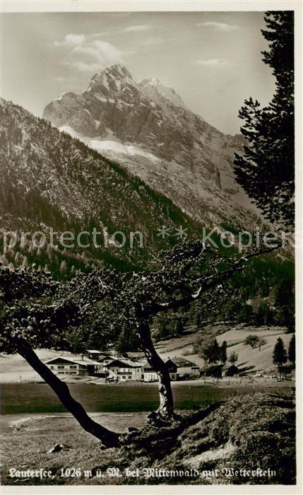 Lautersee  Mittenwald mit Wetterstein