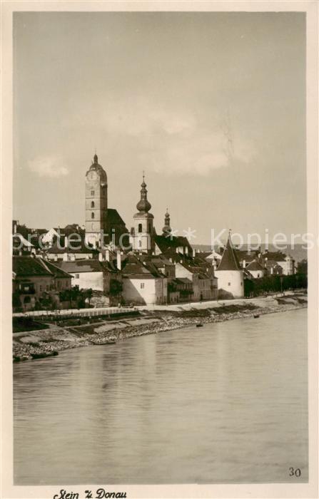 Stein Donau AT Panorama mit Kirche