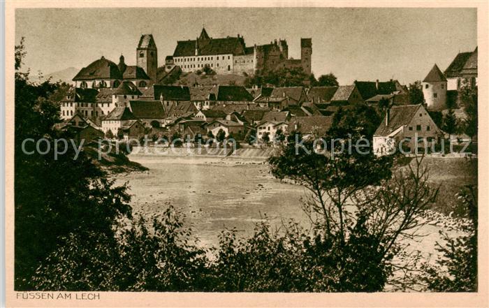 Fuessen Allgaeu Stadt und Schloss Lechpartie