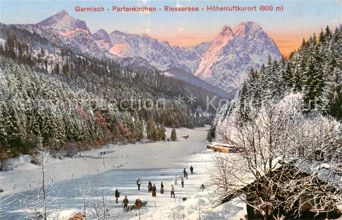 GARMISCH-PARTENKIRCHEN Bayern Riessersee Panorama
