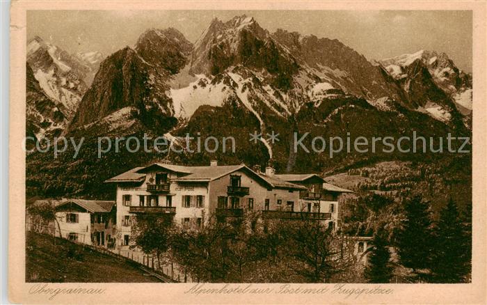 Obergrainau Alpenhotel zur Post mit Zugspitze