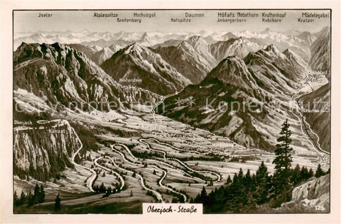 Oberjoch Bad Hindelang Panoramakarte