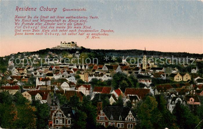 Coburg Bayern Stadt und Schloss