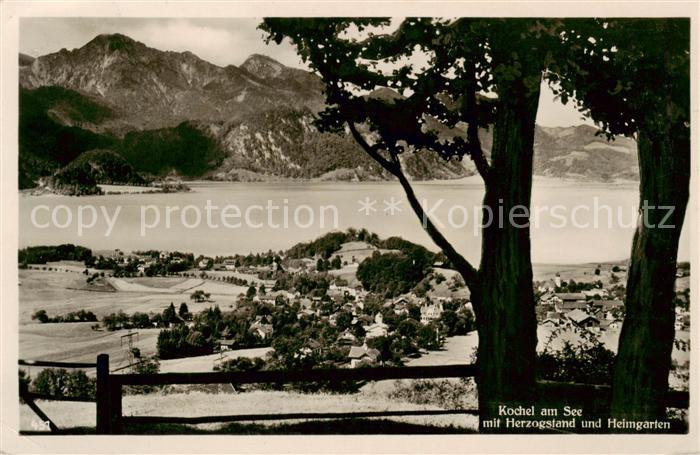 Kochel See Bayern mit Herzogstand und Heimgarten