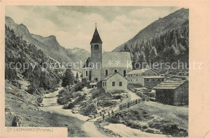 St Leonhard Pitztal Tirol AT Panorama mit Kirche