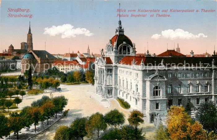 Strassburg Elsass Blick vom Kaiserplatz auf Kaiserpalast