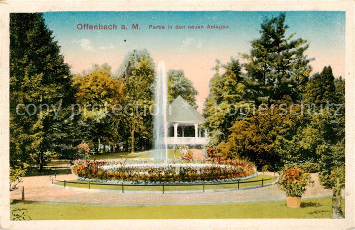 Offenbach Main Partie in den neuen Anlagen Feldpost