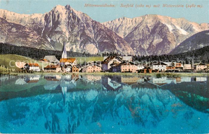 Seefeld Tirol Mittenwaldbahnmit Wetterstein