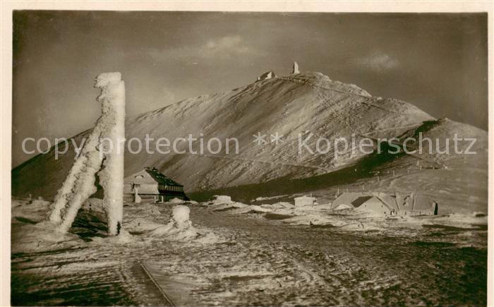 Schneekoppe Snezka CZ Schlesierhaus Riesenbaude Winterimpressionen