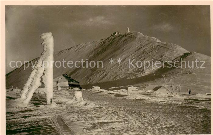 Schneekoppe Snezka CZ Schlesierhaus Riesenbaude Winterimpressionen