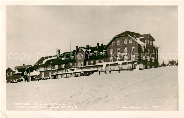 Fuchsbergbaude Riesengebirge CZ Bergbaude im Winter