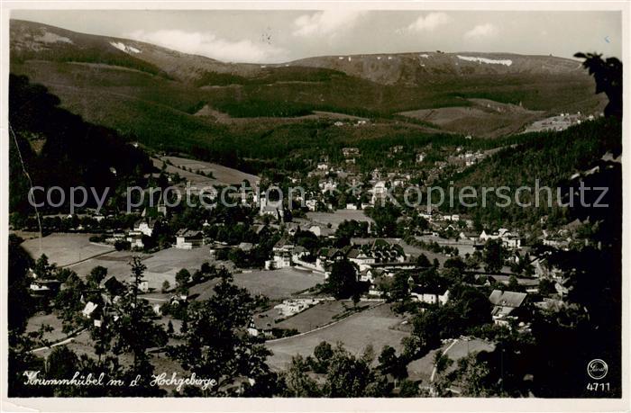 Krummhuebel Karpacz Riesengebirge PL Panorama mit Hochgebirge