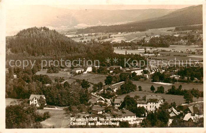 Krummhuebel Karpacz Riesengebirge PL Ortsteil am Heidelberg