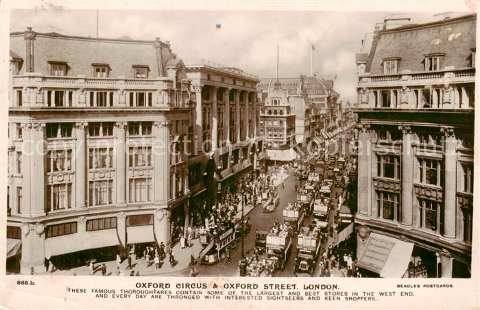London  UK Oxford Circus and Oxford Street