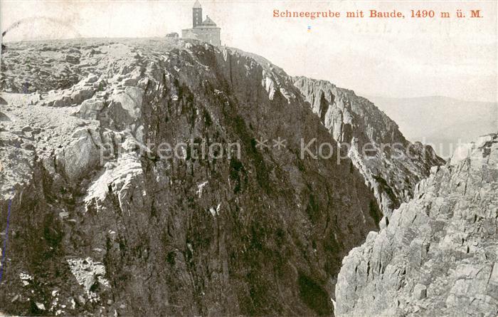 Schneekoppe Snezka CZ Schneegrube mit Baude