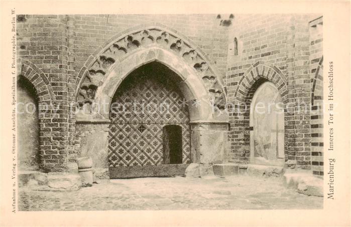 Marienburg  Westpreussen Malbork Inneres Tor im Hochschloss