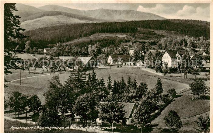 Agnetendorf  Jagniatkow Jelenia Gora Riesengebirge PL mit Blick auf die Schneegr