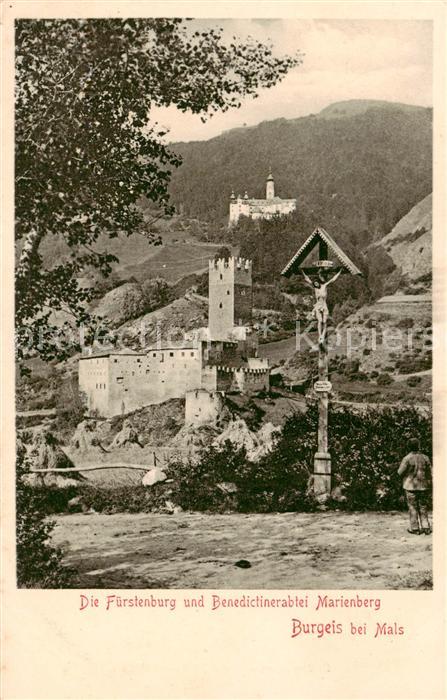 Burgeis Vinschgau IT Die Fuerstenburg und Benedictinerabtei Marienberg