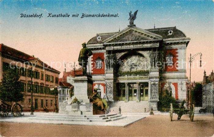 DuessELDORF  CITY Kunsthalle mit Bismarckdenkmal
