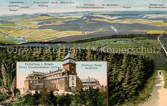 Fichtelberg Oberwiesenthal Erzgebirge Panorama Neues Unterkunftshaus