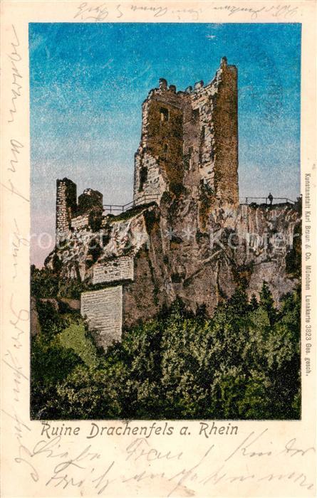 Koenigswinter Rhein Ruine Drachenfels