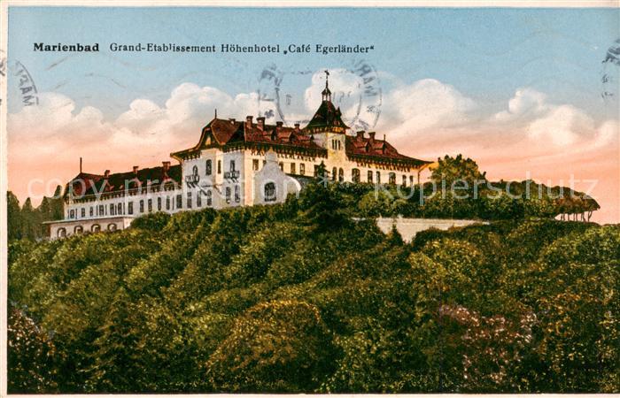 Marienbad Tschechien Boehmen Grand Etablissement Hoehenhotel Cafe Egerlaender